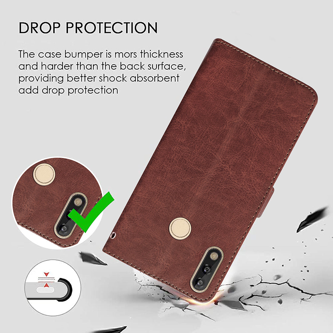 Premium Wallet Flip Cover for Tecno Camon i Sky 3