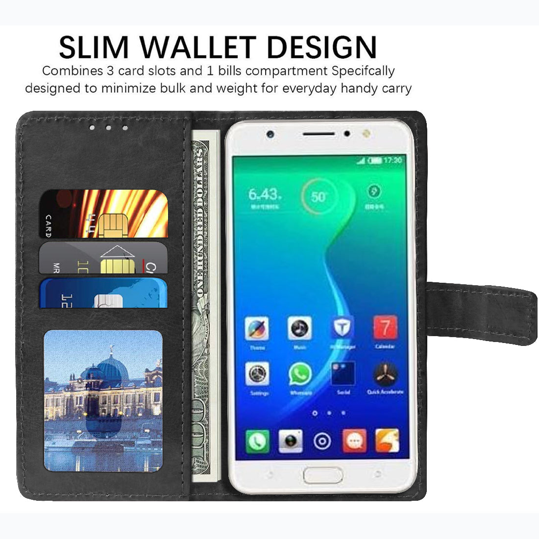 Premium Wallet Flip Cover for Tecno i3 Pro