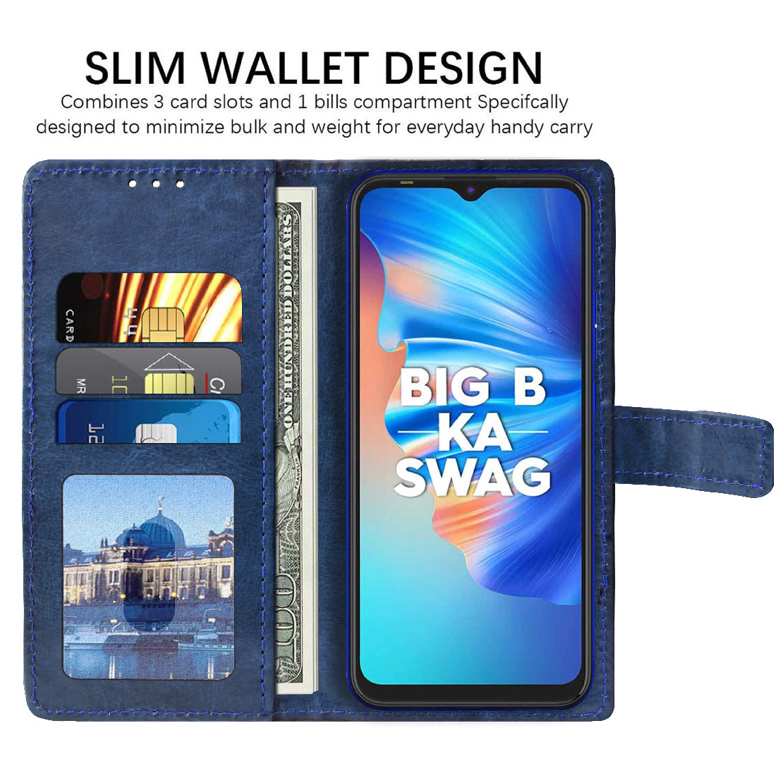 Premium Wallet Flip Cover for Tecno Spark 6 Go