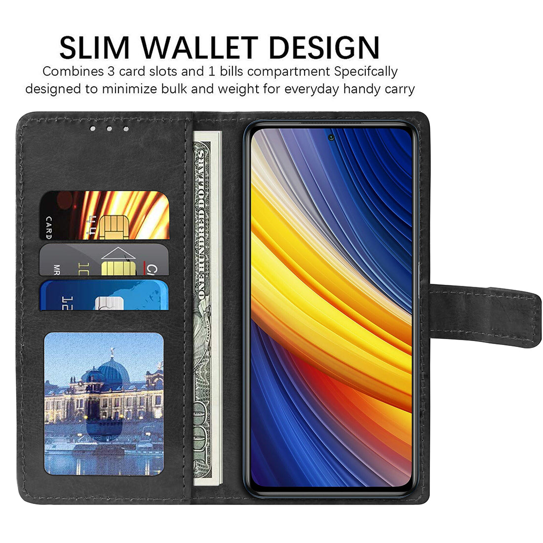 Premium Wallet Flip Cover for Mi Poco X3 / Mi Poco X3 Pro