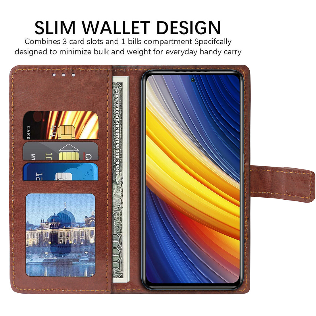 Premium Wallet Flip Cover for Mi Poco X3 / Mi Poco X3 Pro