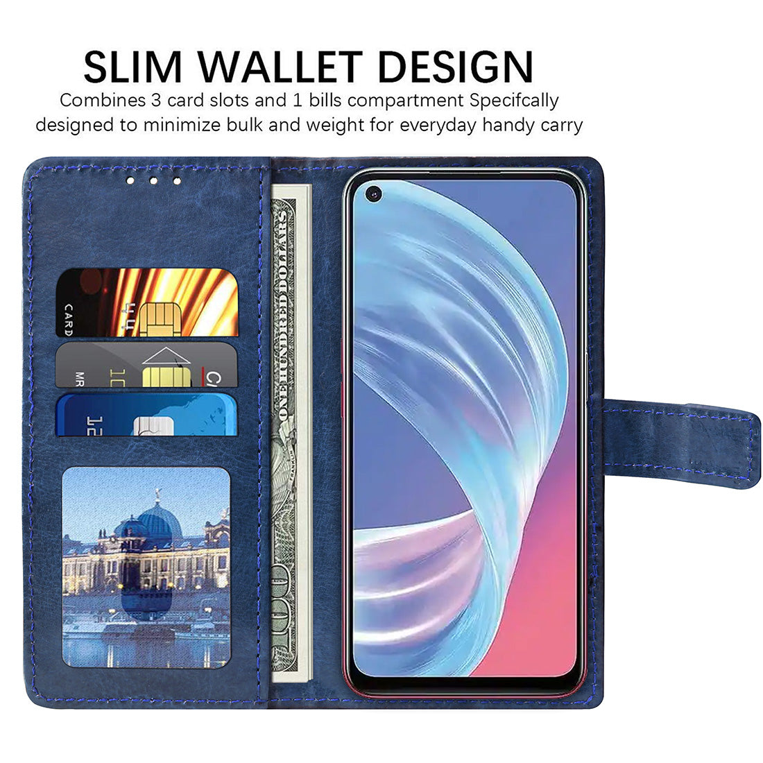 Premium Wallet Flip Cover for Oppo A73 5G