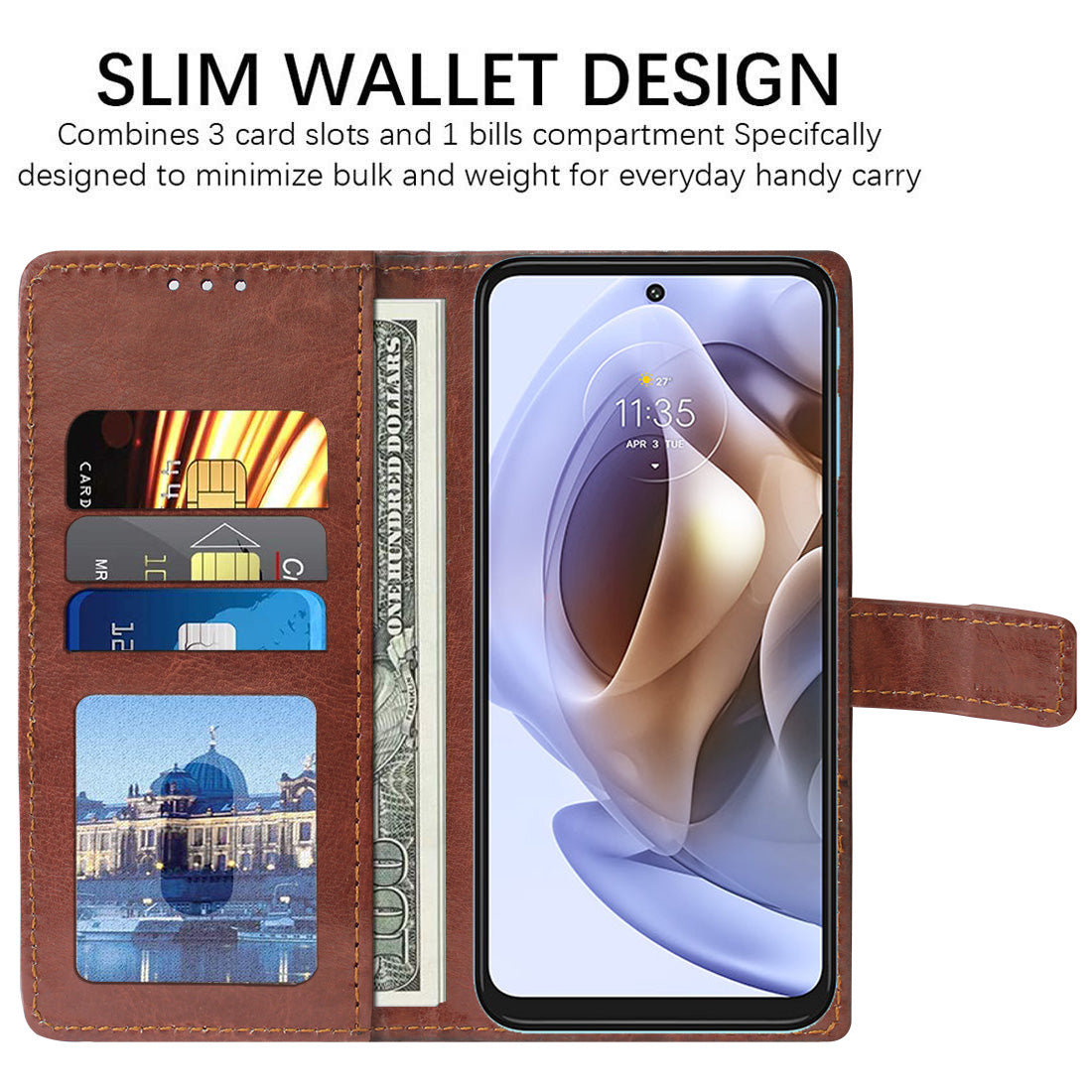 Premium Wallet Flip Cover for Motorola Moto G31 4G