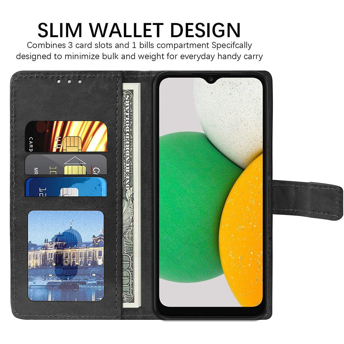 Premium Wallet Flip Cover for Samsung Galaxy A03 Core