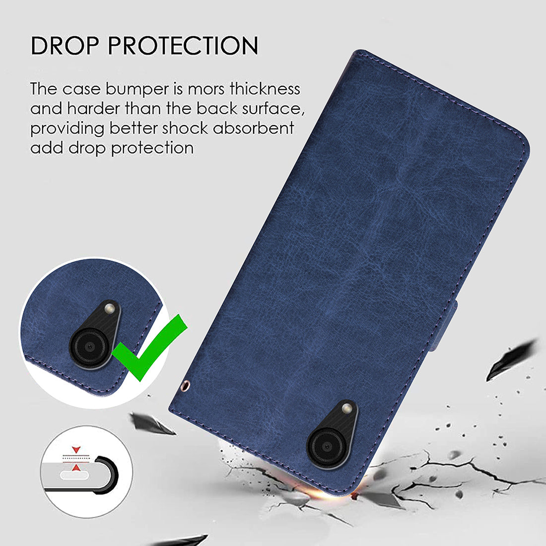 Premium Wallet Flip Cover for Samsung Galaxy A03 Core