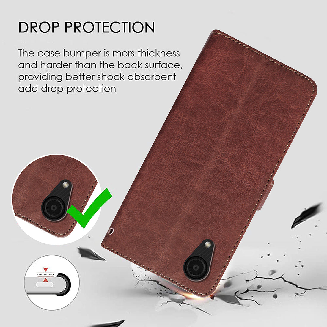 Premium Wallet Flip Cover for Samsung Galaxy A03 Core