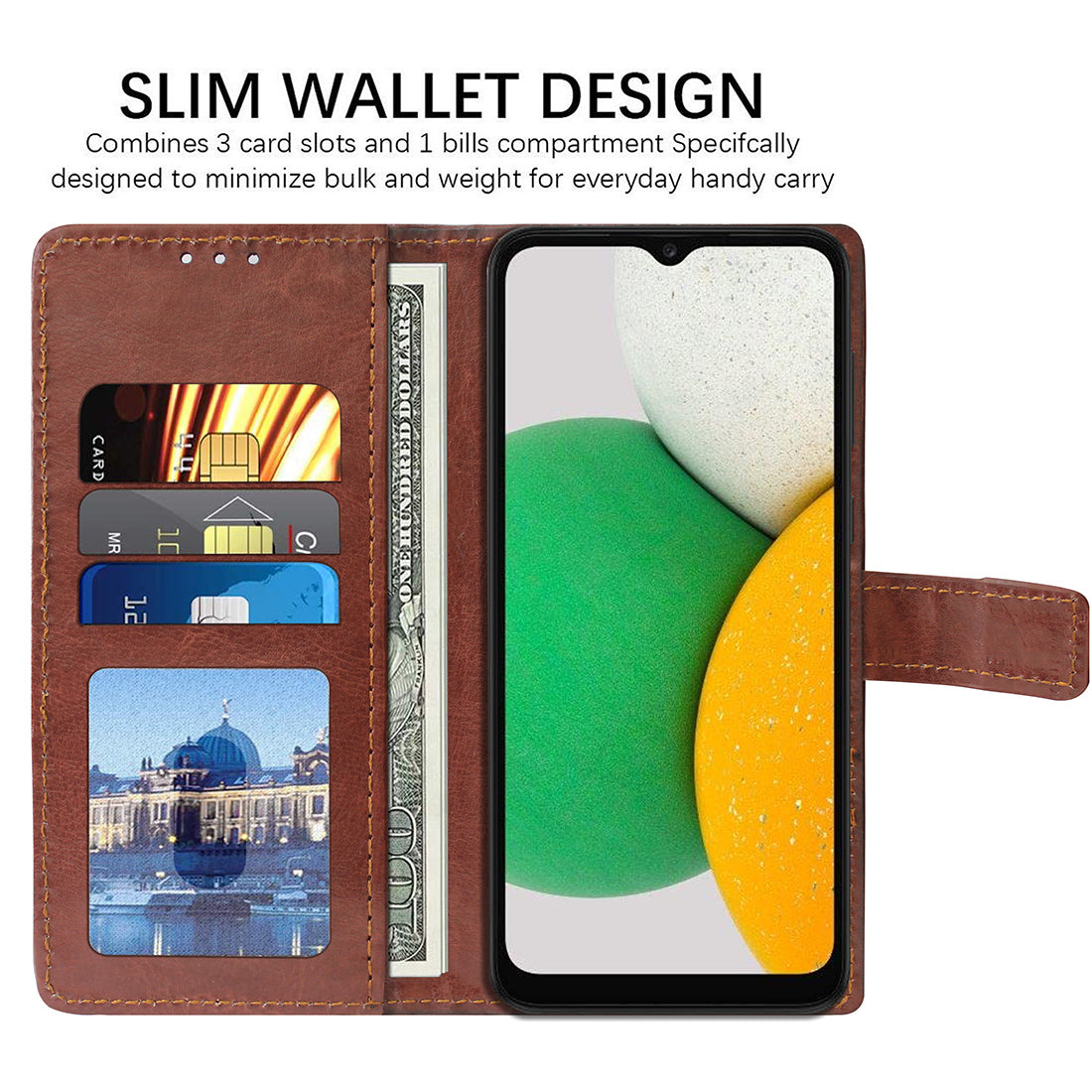 Premium Wallet Flip Cover for Samsung Galaxy A03 Core