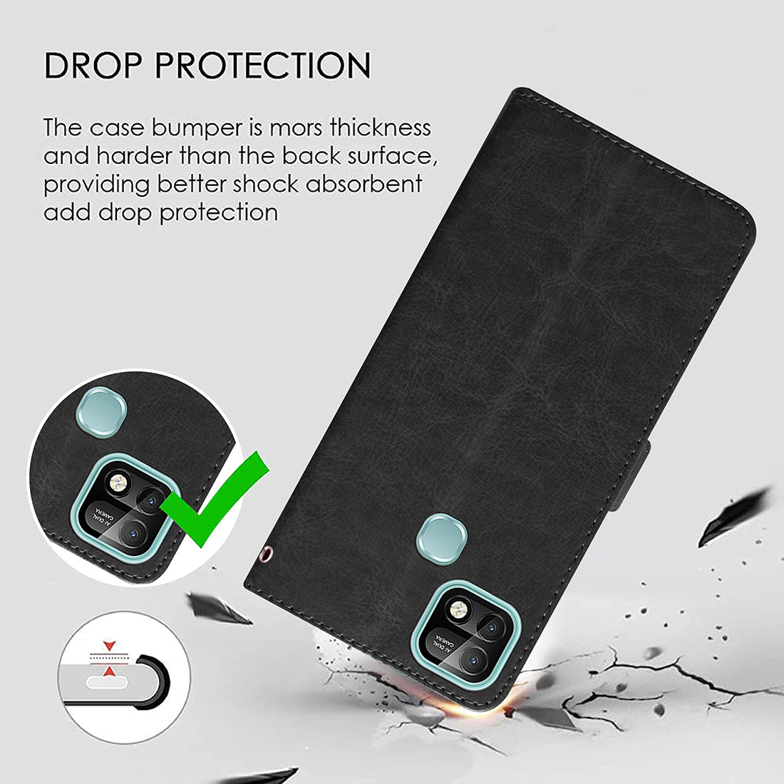 Premium Wallet Flip Cover for Infinix Smart 5 Pro