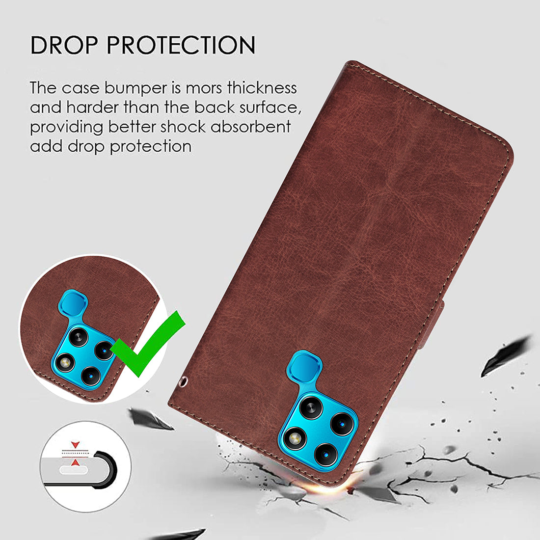 Premium Wallet Flip Cover for Infinix Smart 6