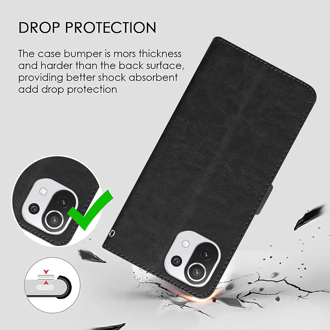 Premium Wallet Flip Cover for Mi 11 Lite NE 5G