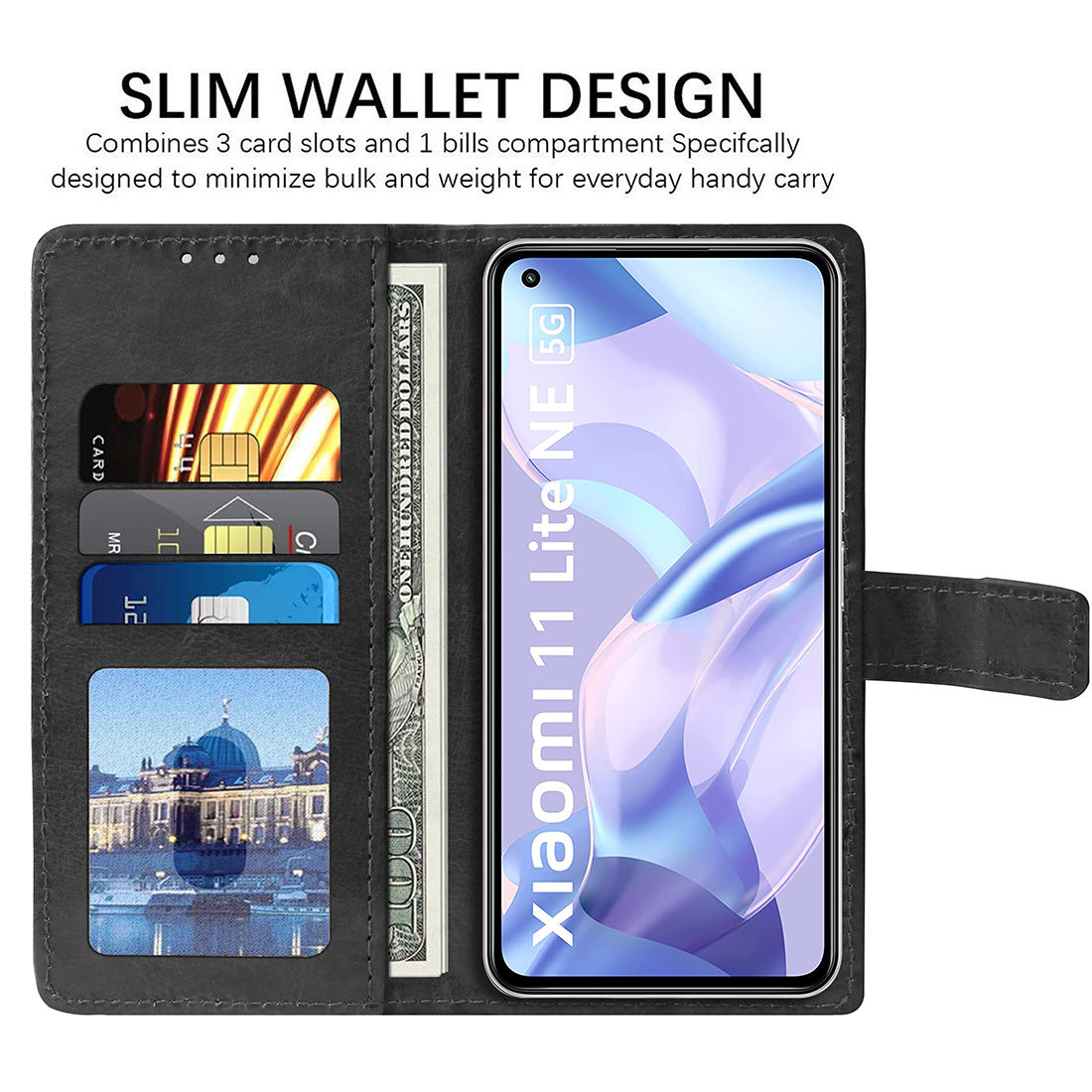 Premium Wallet Flip Cover for Mi 11 Lite NE 5G