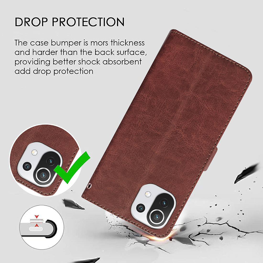 Premium Wallet Flip Cover for Mi 11 Lite NE 5G