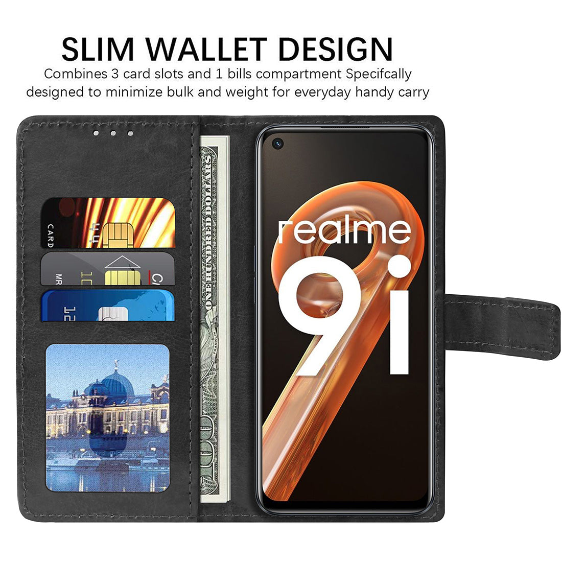 Premium Wallet Flip Cover for Realme 9i 4G