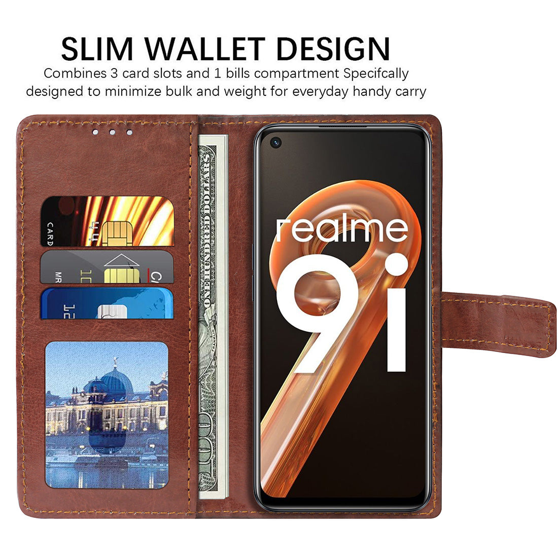 Premium Wallet Flip Cover for Realme 9i 4G