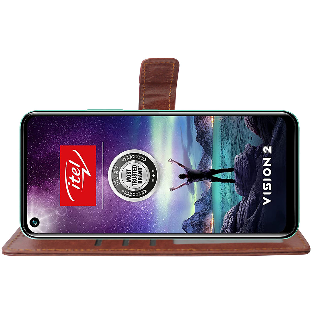 Premium Wallet Flip Cover for Itel Vision 2