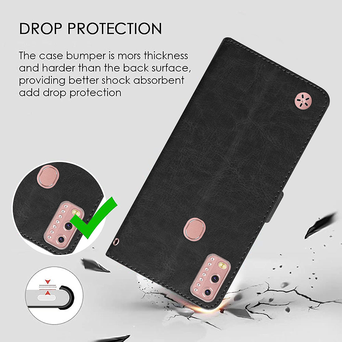 Premium Wallet Flip Cover for Lava BeU