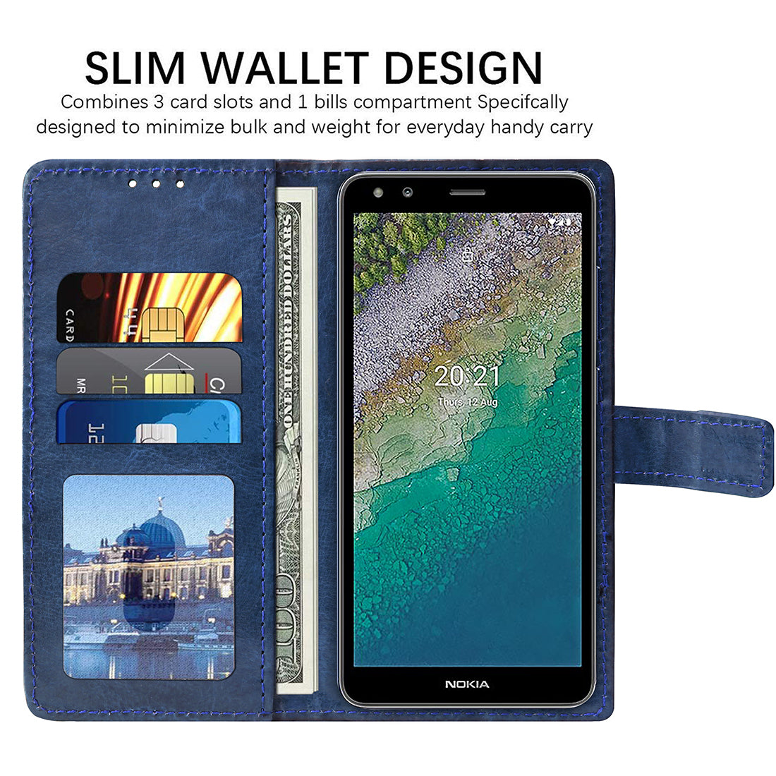 Premium Wallet Flip Cover for Nokia C01 Plus 4G
