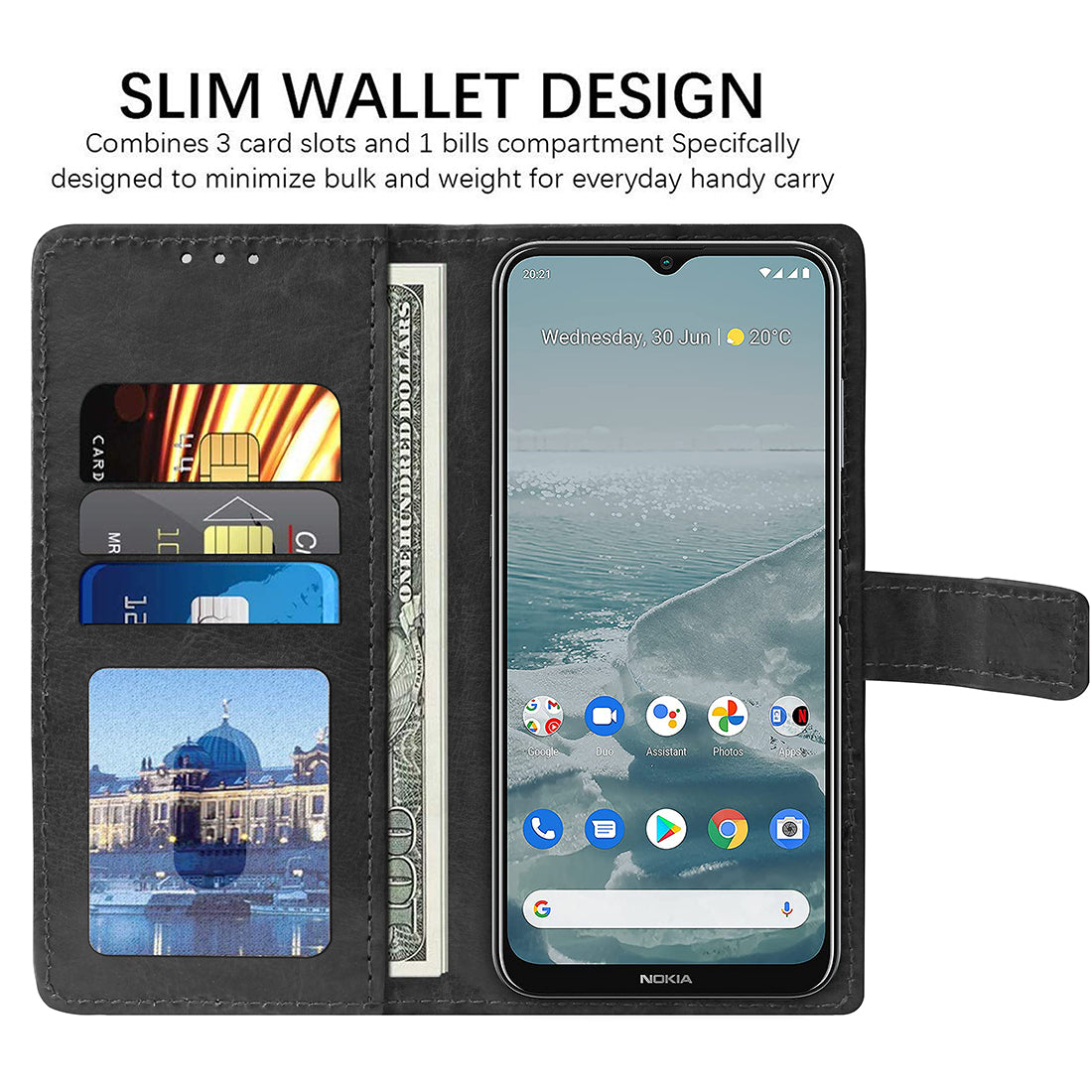 Premium Wallet Flip Cover for Nokia G20