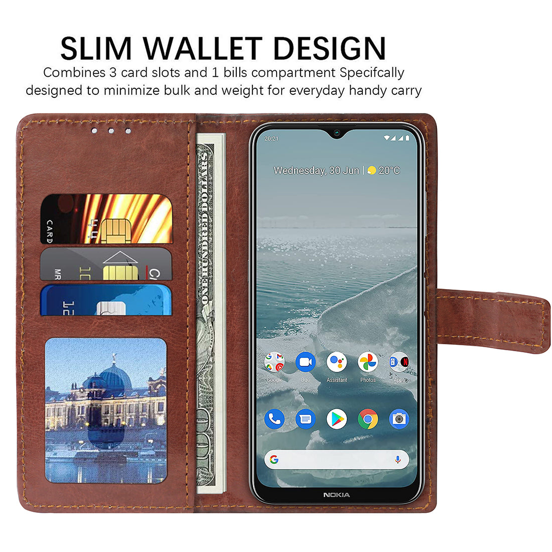 Premium Wallet Flip Cover for Nokia G20