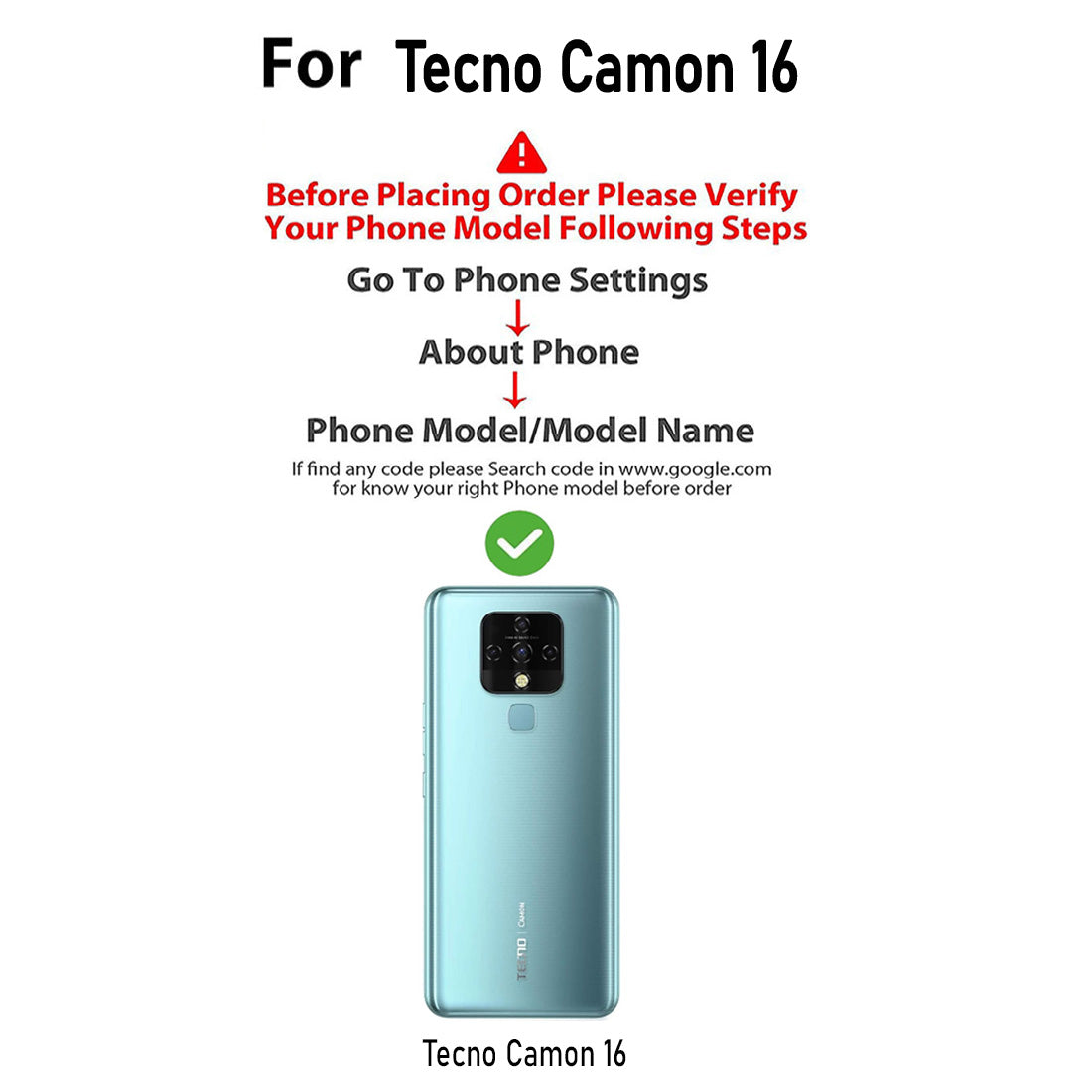 Premium Wallet Flip Cover for Tecno Camon 16 4G