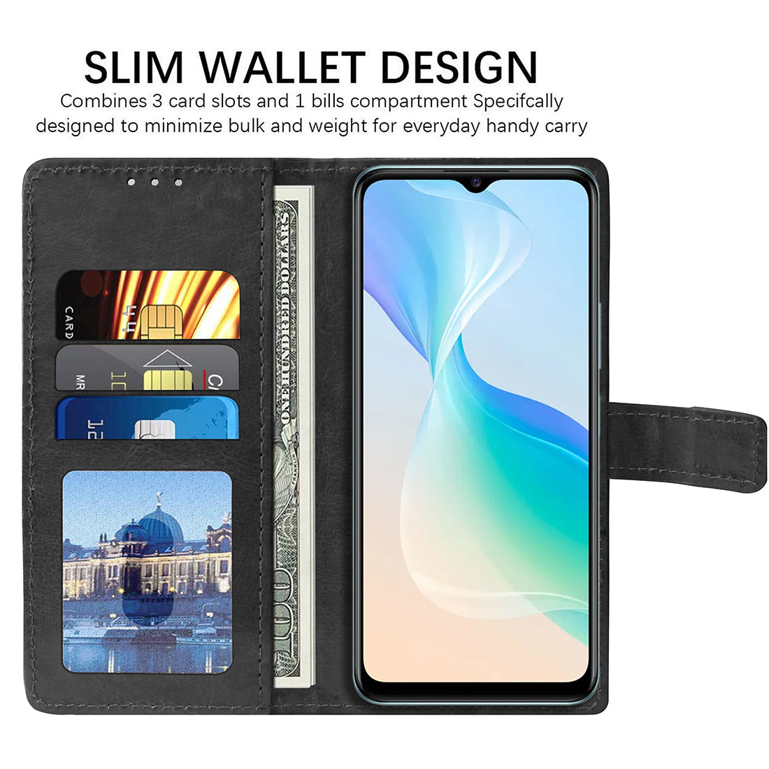 Premium Wallet Flip Cover for Vivo Y76 5G