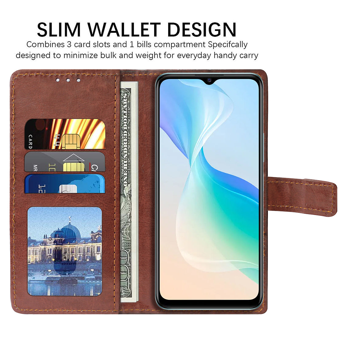 Premium Wallet Flip Cover for Vivo Y76 5G