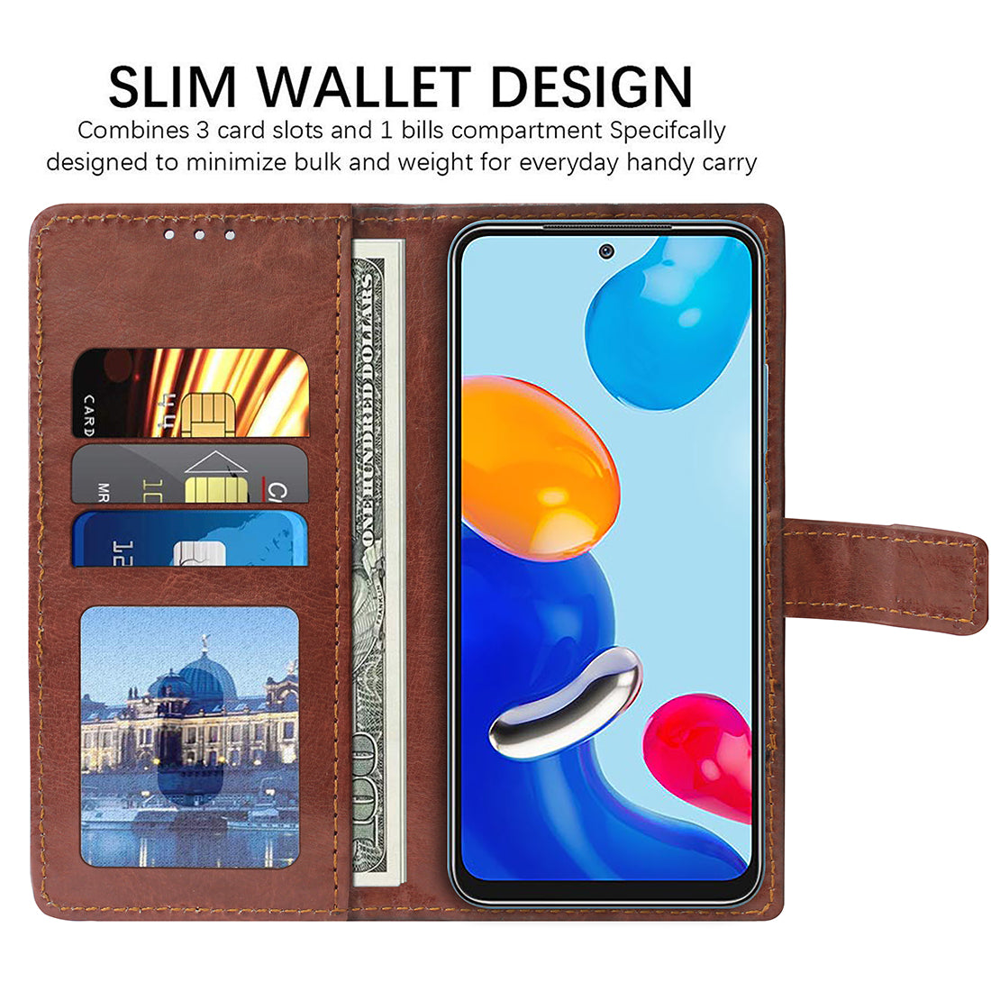 Premium Wallet Flip Cover for Mi Redmi Note 11 4G / Redmi Note 11S 4G