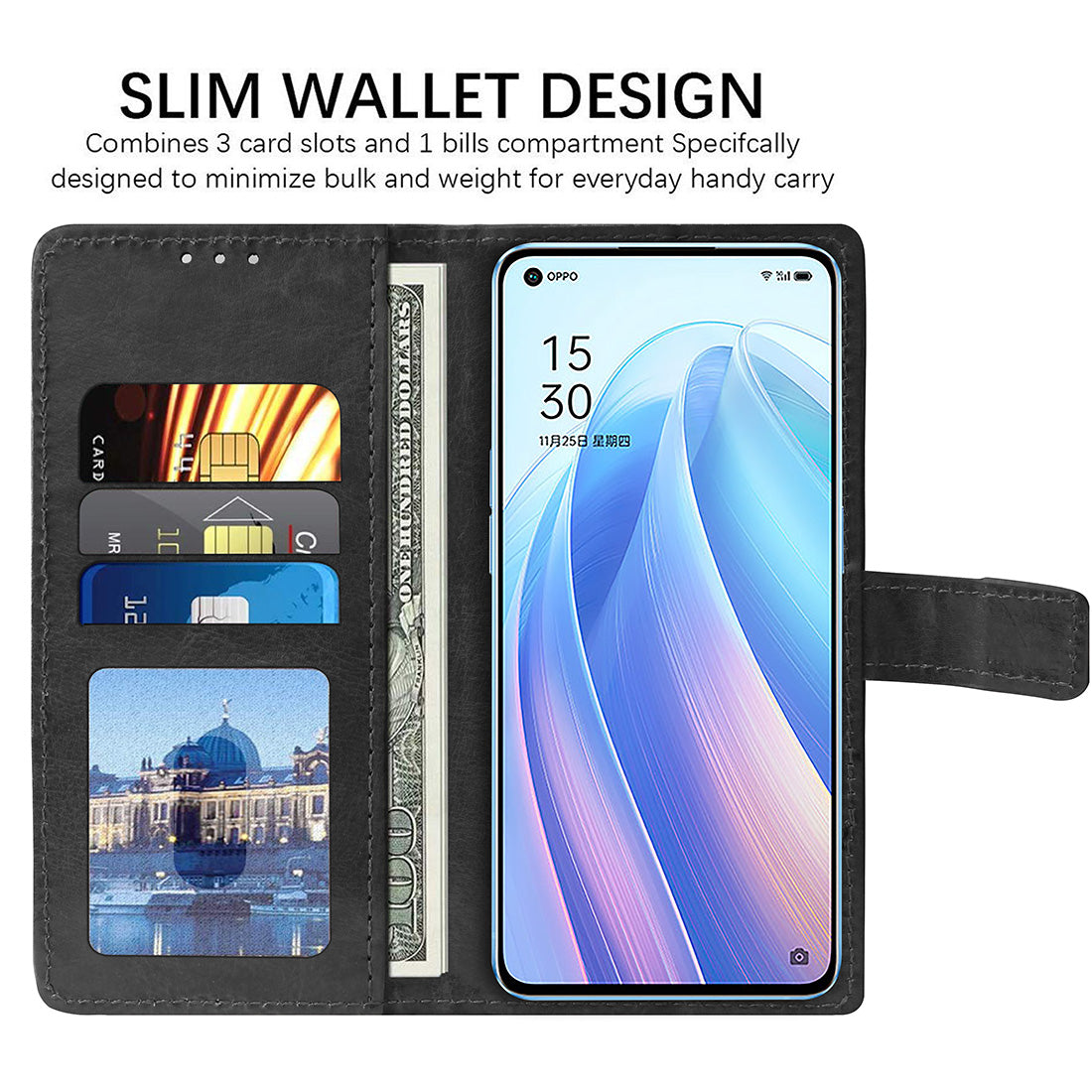 Premium Wallet Flip Cover for Oppo Reno7 5G