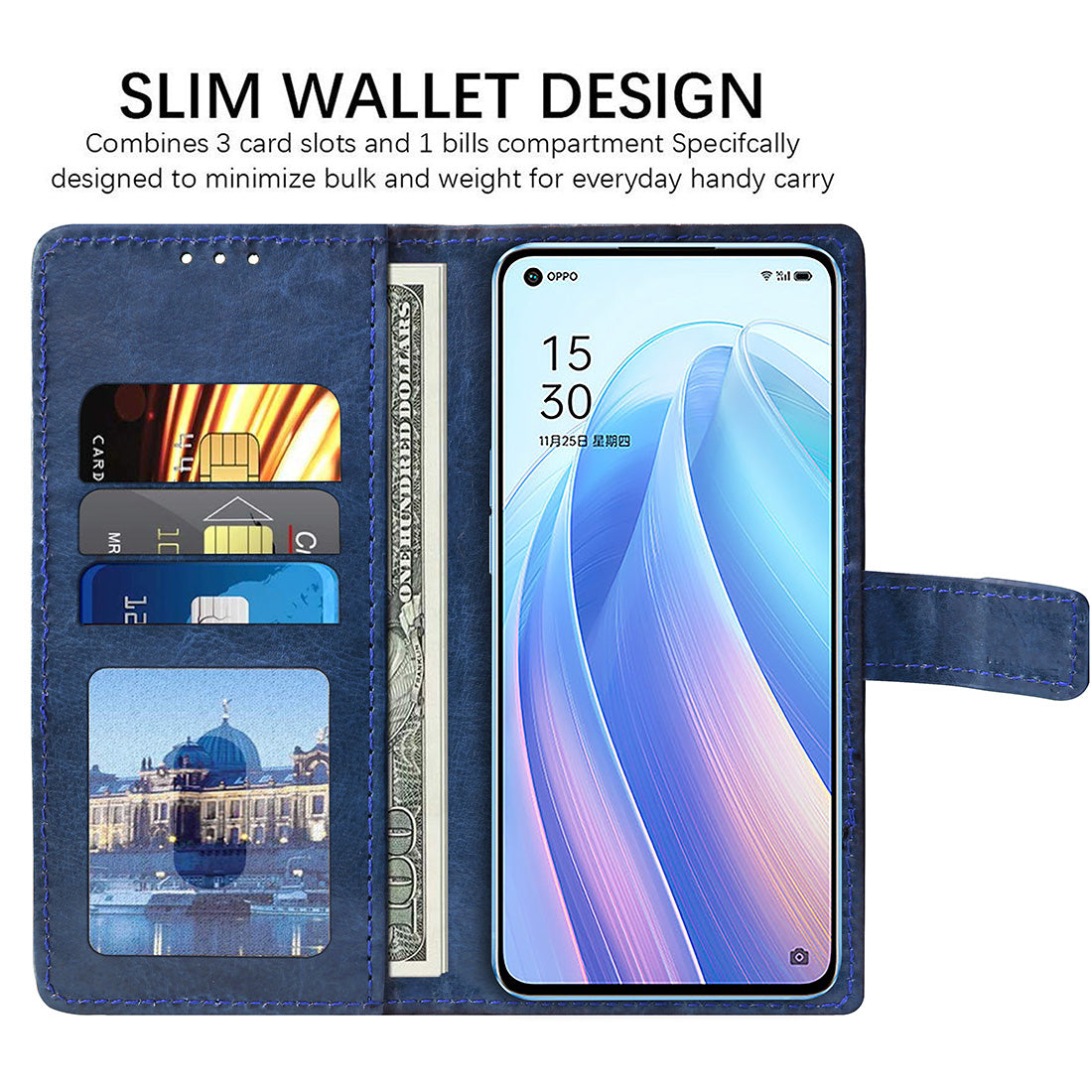 Premium Wallet Flip Cover for Oppo Reno7 5G