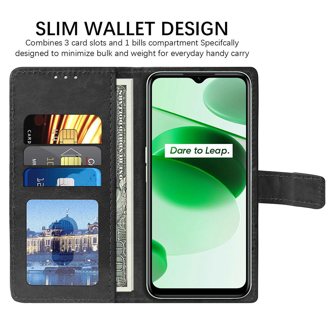 Premium Wallet Flip Cover for Realme C35 4G