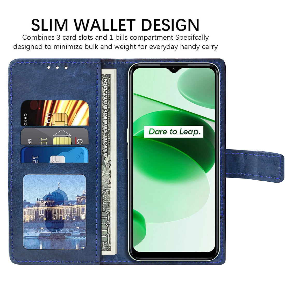 Premium Wallet Flip Cover for Realme C35 4G