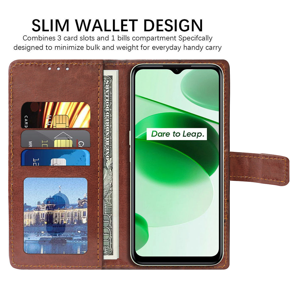 Premium Wallet Flip Cover for Realme C35 4G