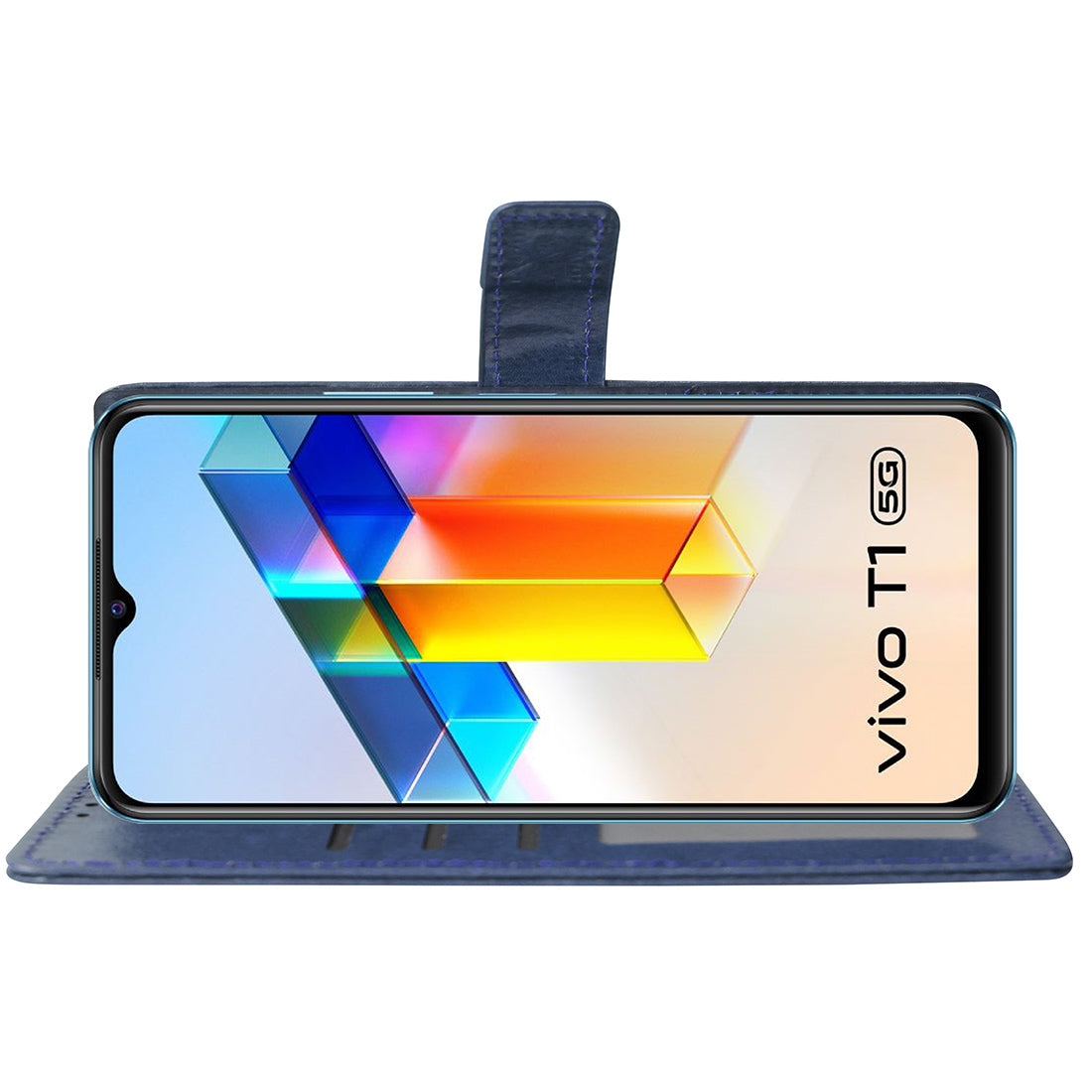 Premium Wallet Flip Cover for Vivo T1 5G
