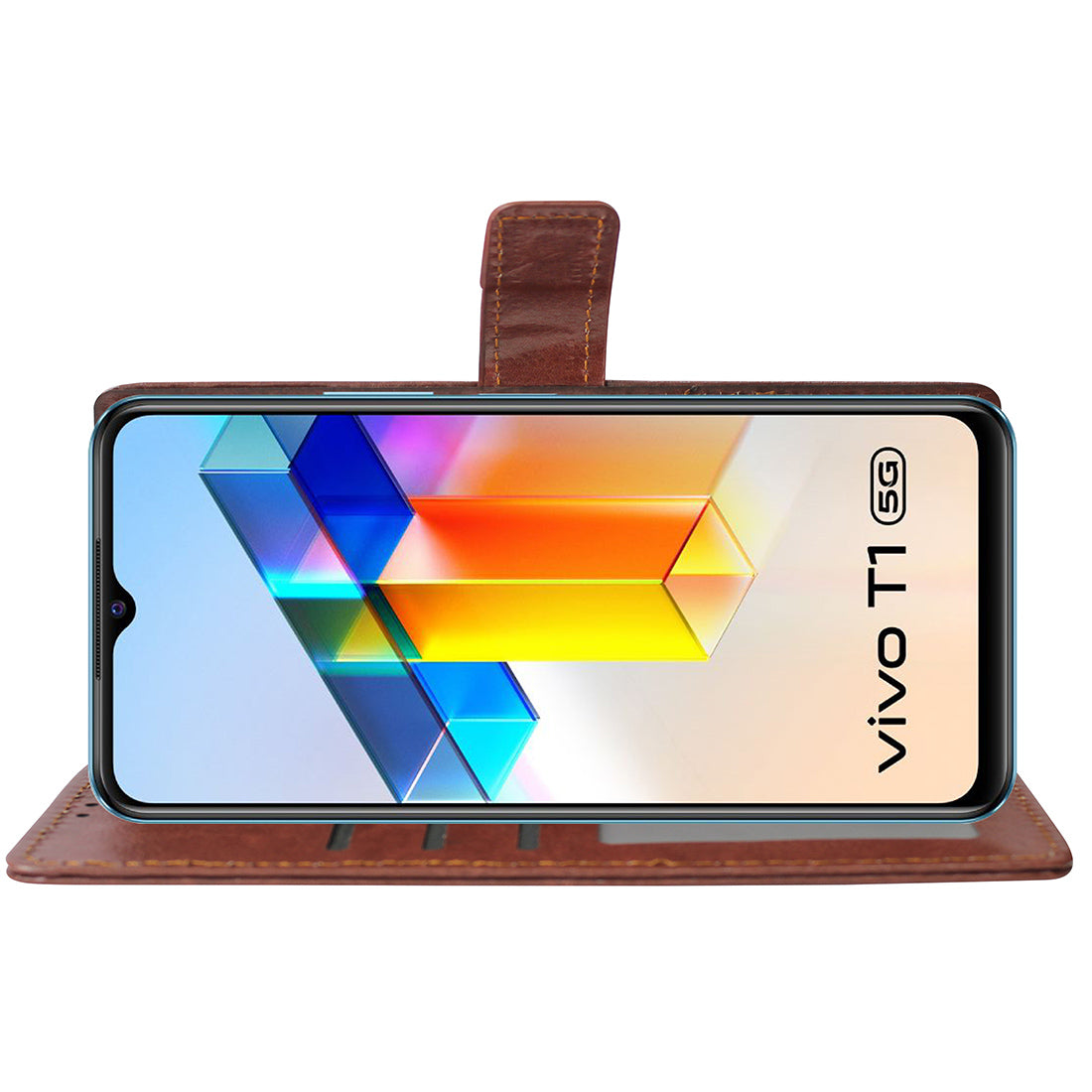 Premium Wallet Flip Cover for Vivo T1 5G