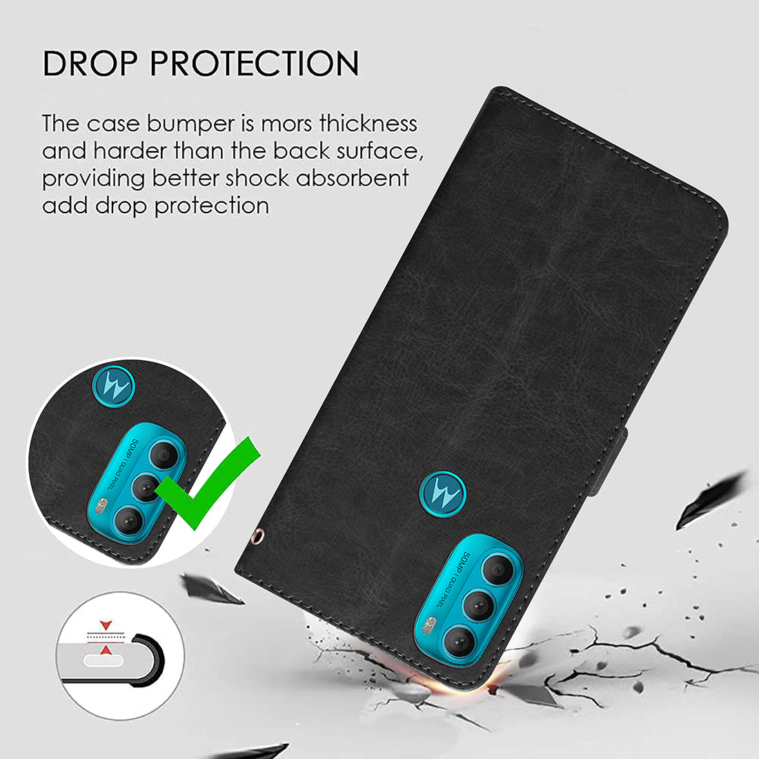 Premium Wallet Flip Cover for Motorola Moto G71 5G