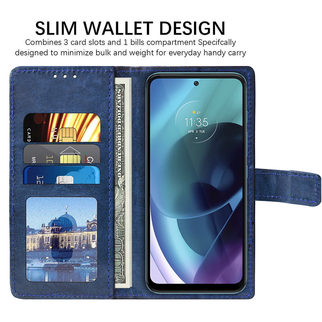 Premium Wallet Flip Cover for Motorola Moto G71 5G