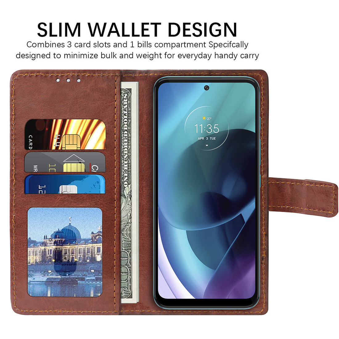 Premium Wallet Flip Cover for Motorola Moto G71 5G