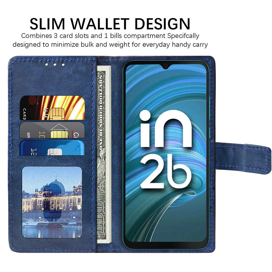 Premium Wallet Flip Cover for Micromax IN 2b