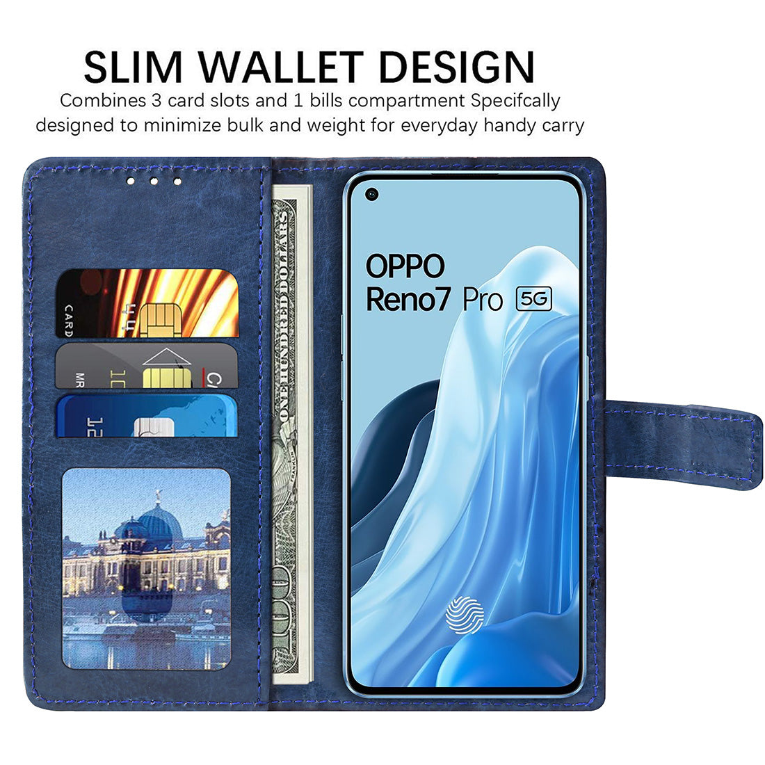 Premium Wallet Flip Cover for Oppo Reno7 Pro 5G