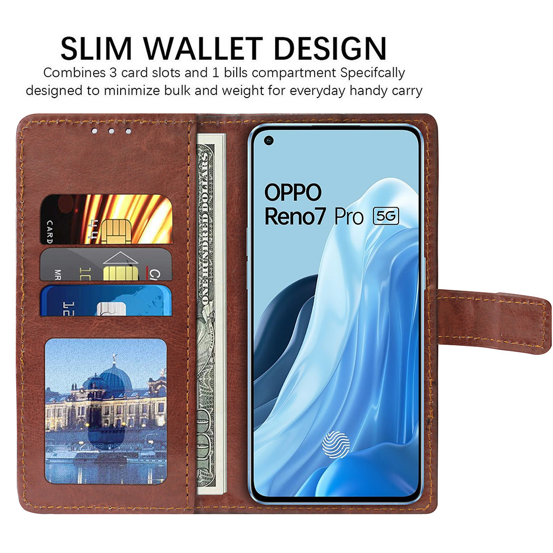 Premium Wallet Flip Cover for Oppo Reno7 Pro 5G