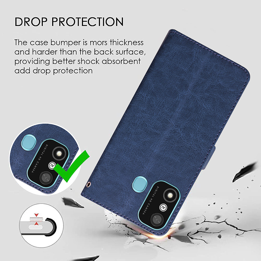 Premium Wallet Flip Cover for Itel A27