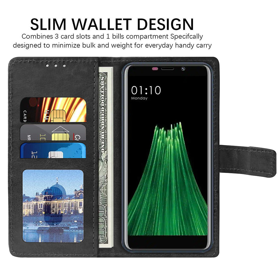 Premium Wallet Flip Cover for Mobiistar C1