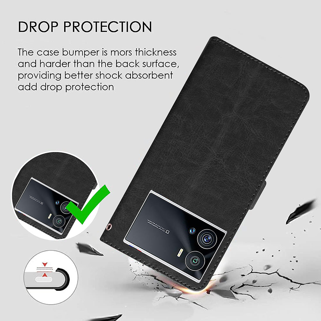 Premium Wallet Flip Cover for Vivo iQOO 9 Pro 5G