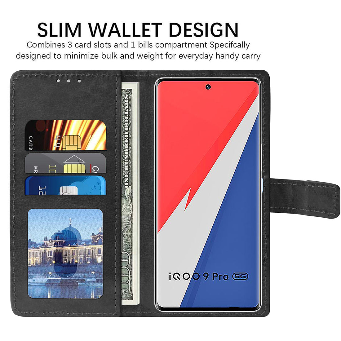 Premium Wallet Flip Cover for Vivo iQOO 9 Pro 5G