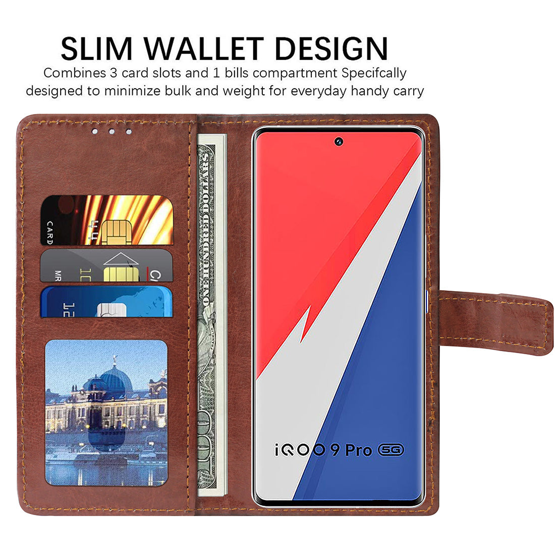 Premium Wallet Flip Cover for Vivo iQOO 9 Pro 5G