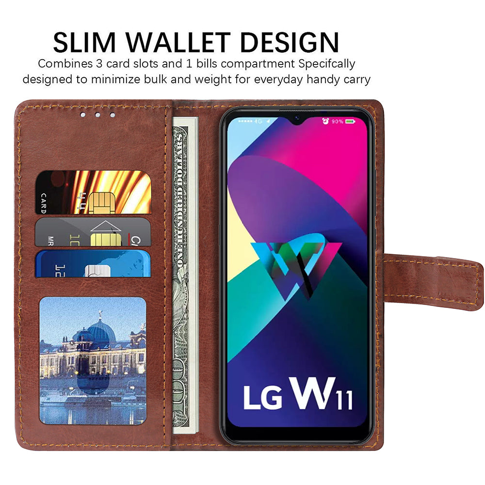 Premium Wallet Flip Cover for LG W11 4G