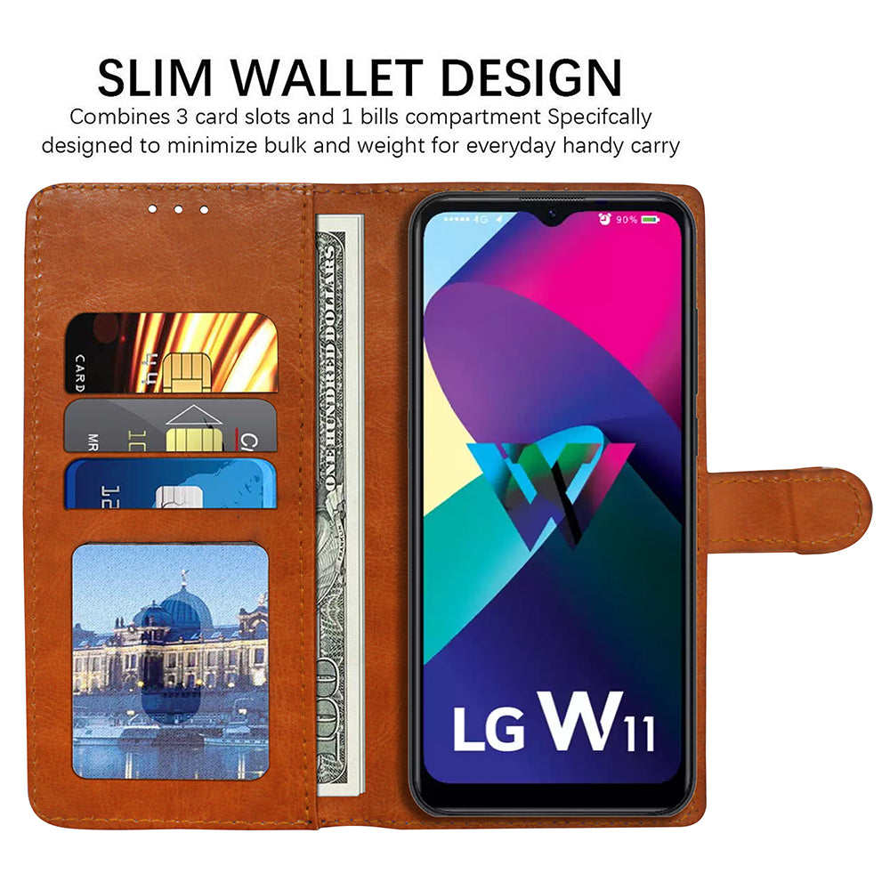 Premium Wallet Flip Cover for LG W11 4G