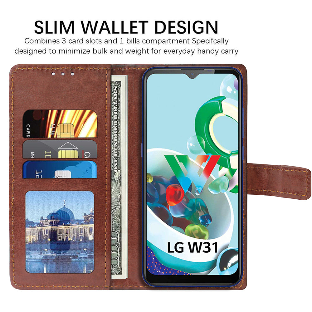 Premium Wallet Flip Cover for LG W31 4G