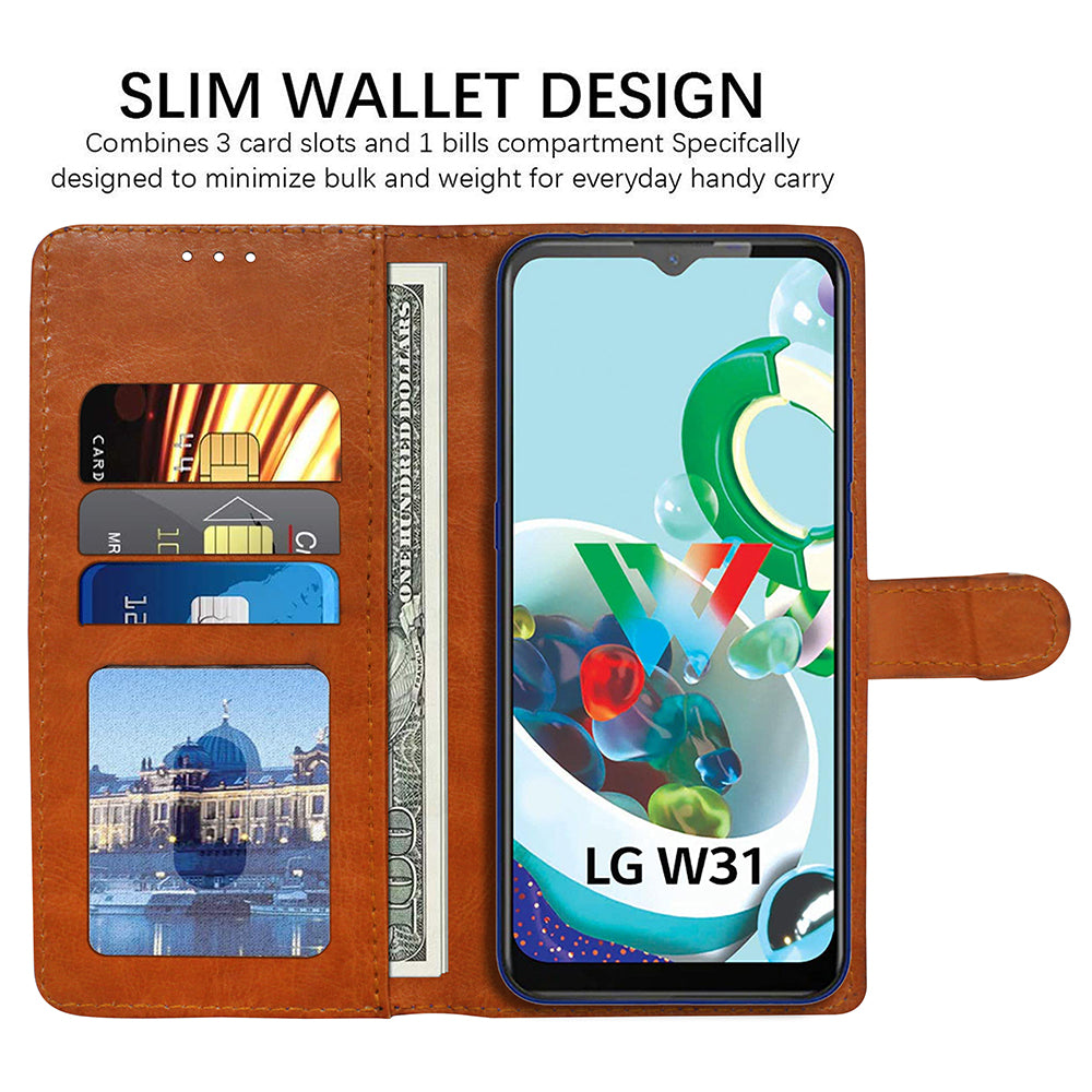 Premium Wallet Flip Cover for LG W31 4G