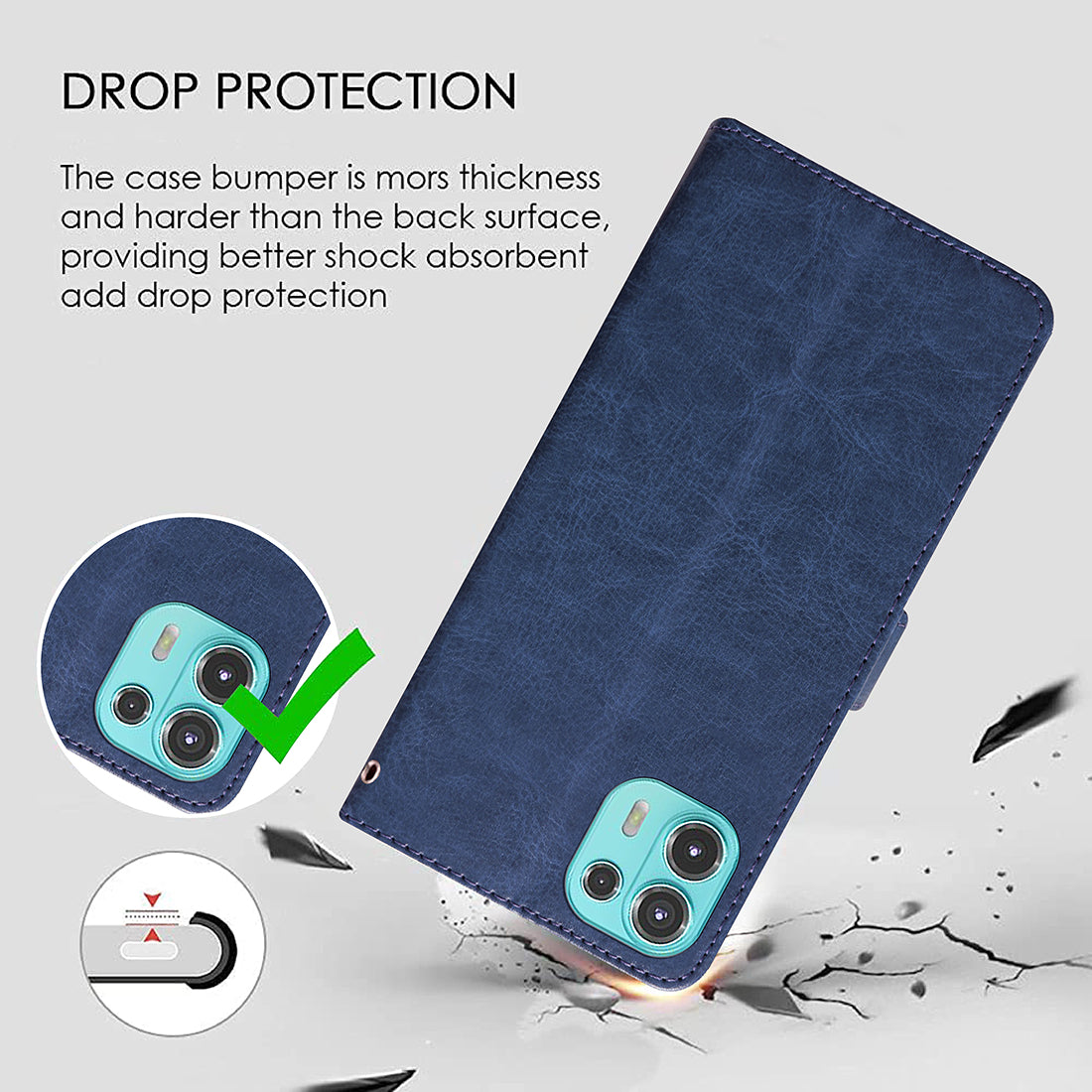 Premium Wallet Flip Cover for Motorola edge 20 Fusion